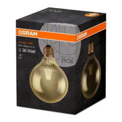 Osram LED-Leuchtmittel 1906 Globeform Filament E27 Gold Warmweiss 35 W / 410 Lm 11 Osram LED-Leuchtmittel 1906 Globeform Filament E27 Gold Warmweiss 35 W / 410 Lm -Lampen & Leuchten affär 100478 4