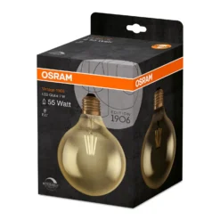 Osram LED-Leuchtmittel 1906 Globeform Filament E27 Dimmbar Gold Warmweiss 55 W / -Lampen & Leuchten affär 100481 5
