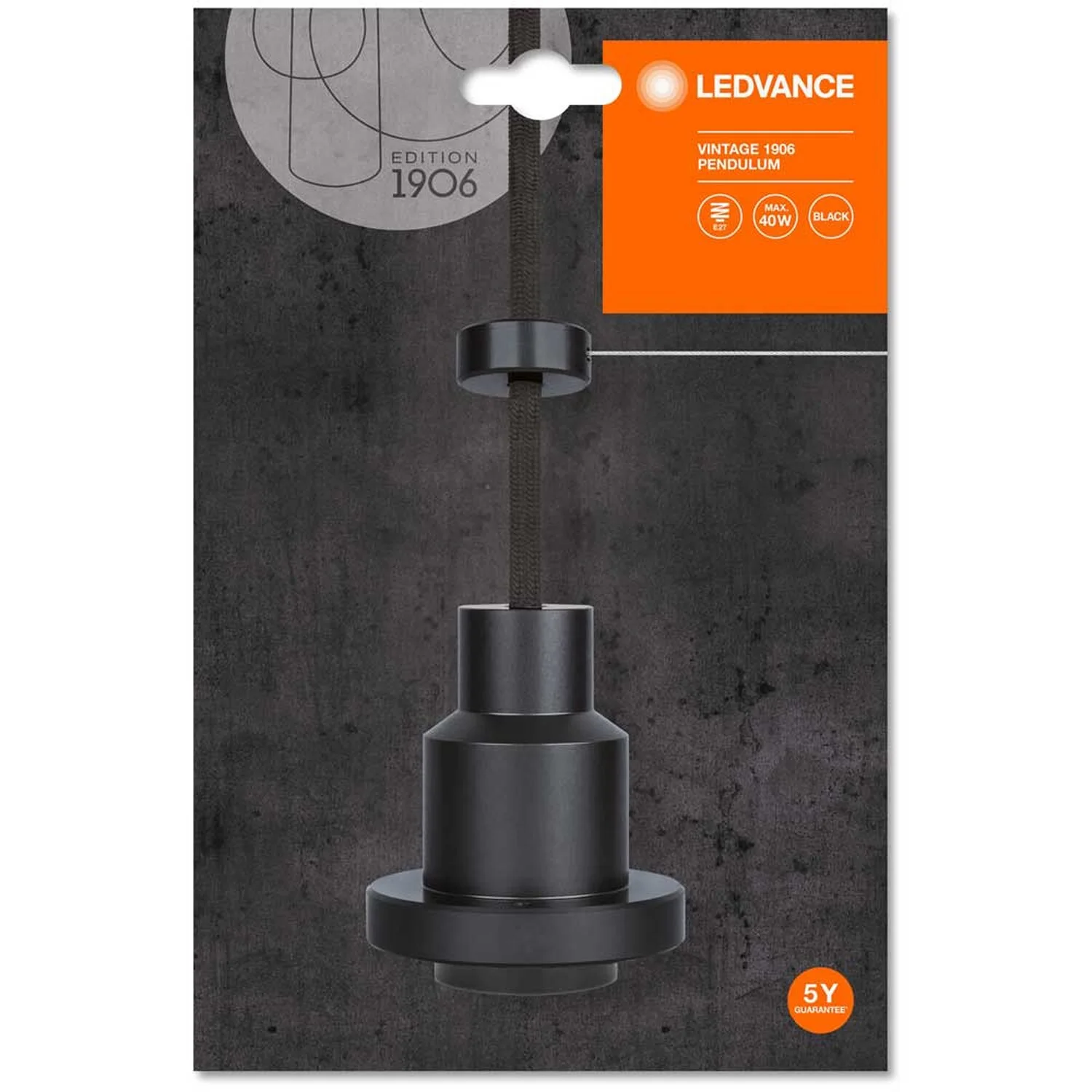 Ledvance Lampenaufhängung 1906 Pendulum E27 Schwarz 7 Ledvance Lampenaufhängung 1906 Pendulum E27 Schwarz – Bild 7