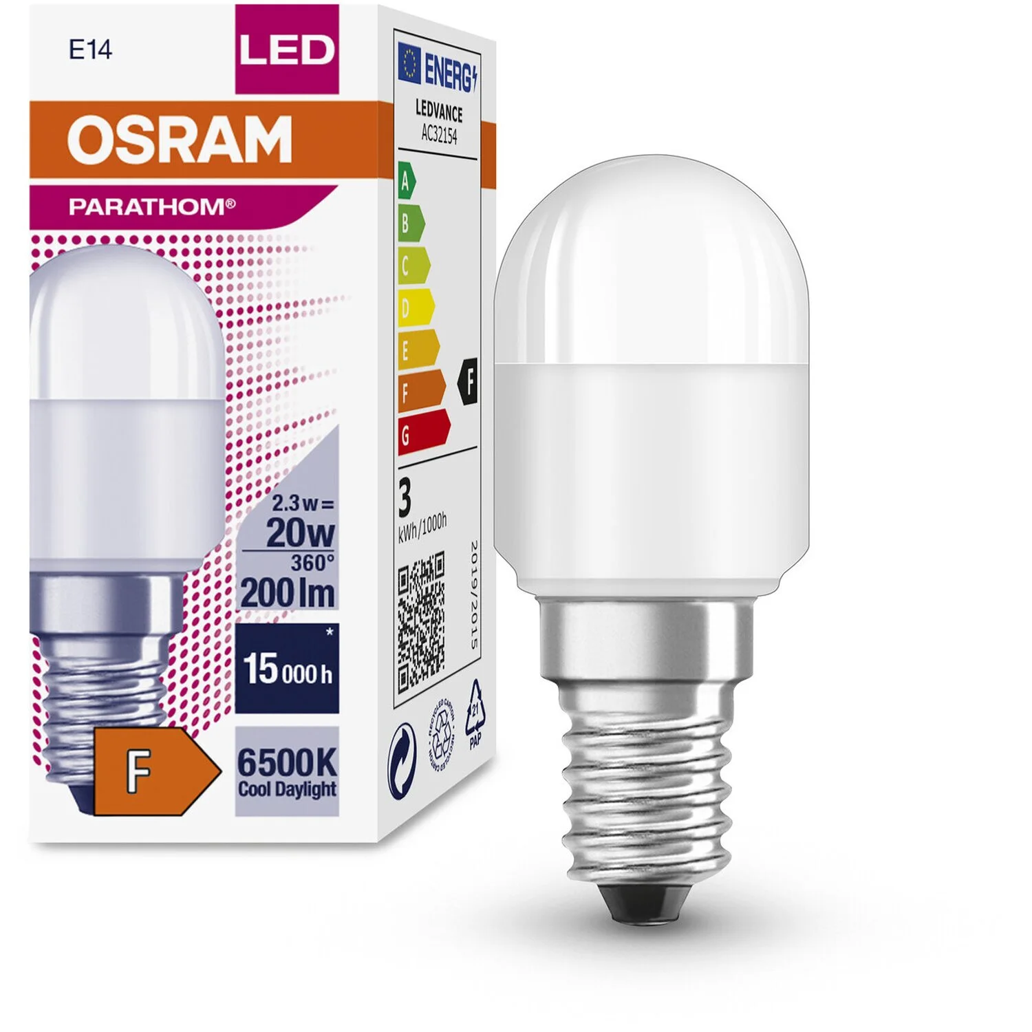 Osram LED-Speziallampe Parathom T26 Matt E14 Kaltweiss 20 W / 200 Lm 5 Osram LED-Speziallampe Parathom T26 Matt E14 Kaltweiss 20 W / 200 Lm – Bild 5