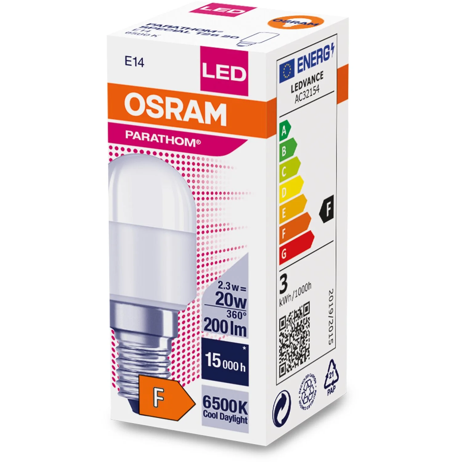 Osram LED-Speziallampe Parathom T26 Matt E14 Kaltweiss 20 W / 200 Lm 6 Osram LED-Speziallampe Parathom T26 Matt E14 Kaltweiss 20 W / 200 Lm – Bild 6