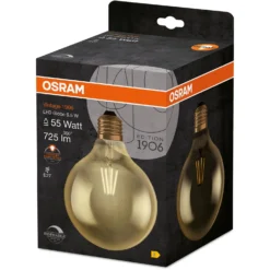 Osram LED-Leuchtmittel 1906 Globeform Filament E27 Dimmbar Gold Warmweiss 55 W / -Lampen & Leuchten affär 102772 2
