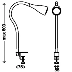 Briloner LED-Klemmleuchte Elasti 3 W Schwarz -Lampen & Leuchten affär 103355 2