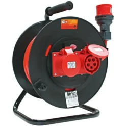 Steffen Powerroll KU-Kabelrolle GR1 2 X CEE16/5 TSS 25-m-Bauflex Schwarz 5 X 1,5 Mm²