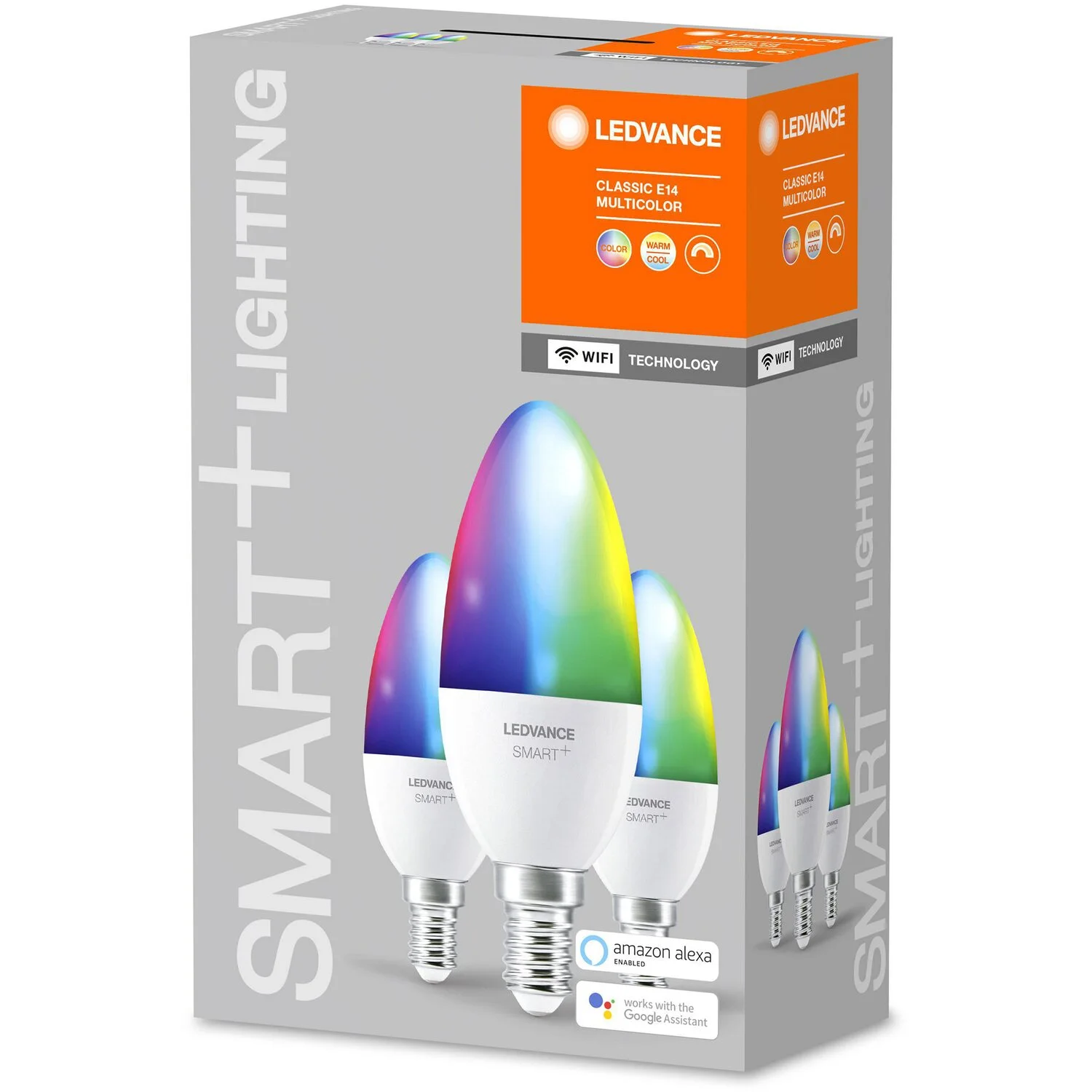 Ledvance Smart+ Wifi LED-Leuchtmittel Kerzenform E14 RGBW 40W 470lm Dimmbar 3er- 2 Ledvance Smart+ Wifi LED-Leuchtmittel Kerzenform E14 RGBW 40W 470lm Dimmbar 3er- – Bild 2