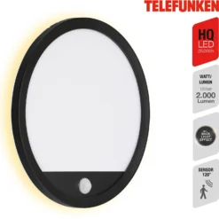 Telefunken LED-Aussenleuchte Nizza Mit Sensor Schwarz 15 W -Lampen & Leuchten affär 127837 2