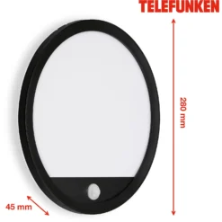 Telefunken LED-Aussenleuchte Nizza Mit Sensor Schwarz 15 W -Lampen & Leuchten affär 127837 7