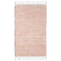 Andiamo Teppichläufer Mit Fransen Kentucky Orange-Weiss Ca. 60 X 120 Cm