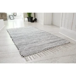 Teppichläufer Mit Fransen Kentucky Schwarz-Weiss Ca. 60 X 120 Cm -Lampen & Leuchten affär 129138 3