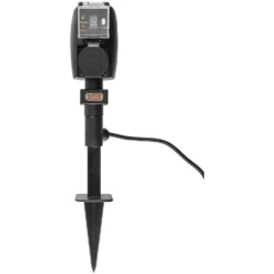 Steffen GardenLine Steckdosen-Erdpfahl Mit Timer Inkl. Dämmerungssensor Höhe 46 Cm