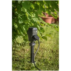 Steffen GardenLine Steckdosen-Erdpfahl Mit Timer Inkl. Dämmerungssensor Höhe 46 Cm -Lampen & Leuchten affär 129567 3