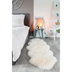 Schaffell Echtfell Double Weiss Ca. 60 X 160 Cm -Lampen & Leuchten affär 129773 3