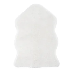 Teppich Lambskin Schaffelloptik Weiss Ca. 55 X 80 Cm
