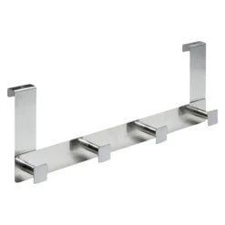 Hettich Türhängegarderobe Edelstahl 4 Haken Eckiger Kopf