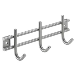 Hettich Edelstahlgarderobe 3 Haken 220 X 35 Mm