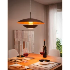 Eglo Hängeleuchte Nuvano Braun-Goldfarben 6 Eglo Hängeleuchte Nuvano Braun-Goldfarben -Lampen & Leuchten affär 140191 3