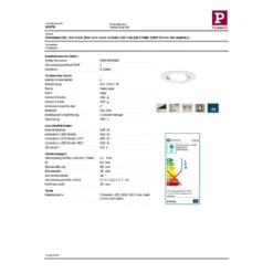 Paulmann LED-Leuchtmittel Ringspiegel E27 Matt Liniert Weiss 4,5 W -Lampen & Leuchten affär 142858 3