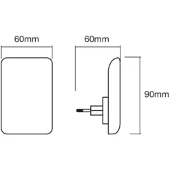 Ledvance LED-Steckdosenlicht Nachtlicht Lunetta Glow White Warmweiss Tag-Nacht-S -Lampen & Leuchten affär 143077 4