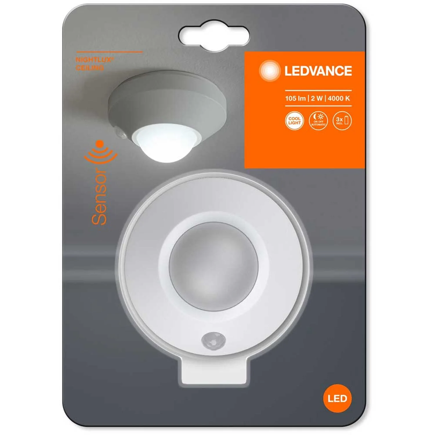 Ledvance LED-Nachtlicht Nightlux Ceiling White Kaltweiss Bewegungssensor Tag-Nac 2 Ledvance LED-Nachtlicht Nightlux Ceiling White Kaltweiss Bewegungssensor Tag-Nac – Bild 2