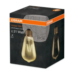Osram LED-Leuchtmittel 1906 Edisonform Filament E27 Gold Warmweiss 22 W / 200 Lm -Lampen & Leuchten affär 143095 2