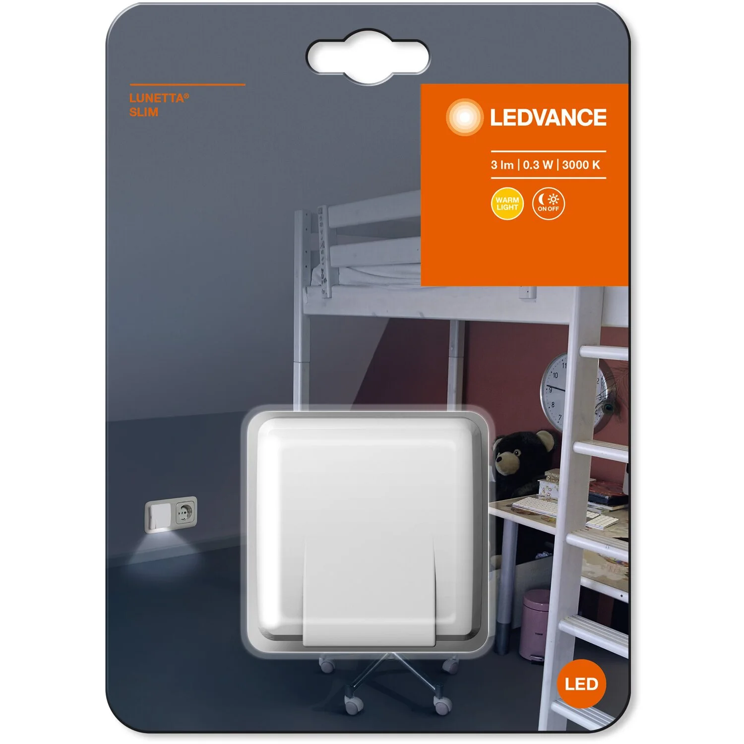 Ledvance LED-Steckdosenlicht Nachtlicht Lunetta Slim Warmweiss Tag-Nacht-Sensor 4 Ledvance LED-Steckdosenlicht Nachtlicht Lunetta Slim Warmweiss Tag-Nacht-Sensor – Bild 4