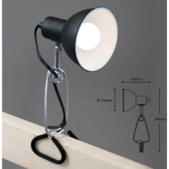 Briloner Klemmleuchte Fix Schwarz 1 X E14 Max. 8 W -Lampen & Leuchten affär 157146 5