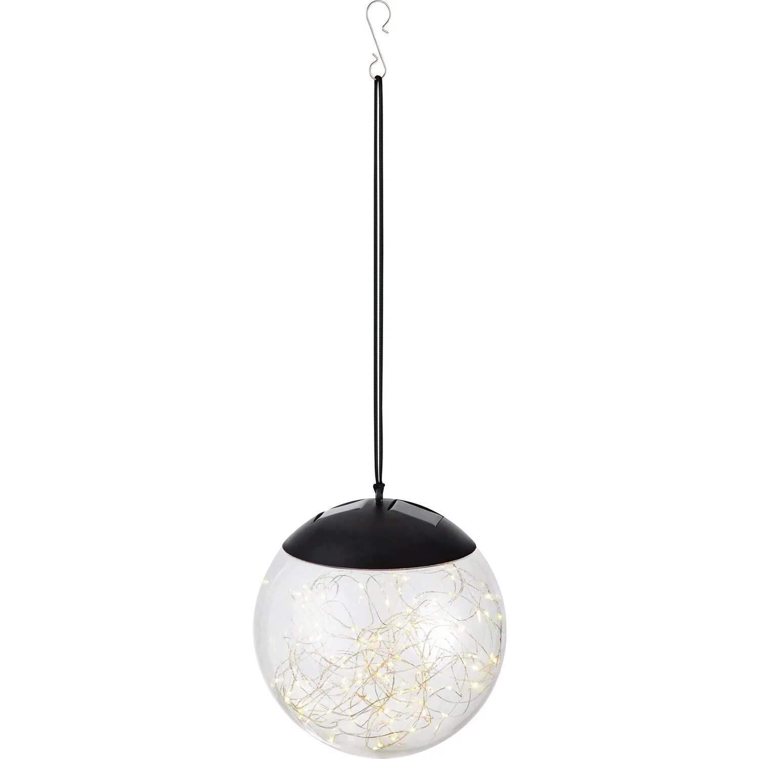 Solar-Pendelleuchte Schwarz-Transparent 1 Solar-Pendelleuchte Schwarz-Transparent