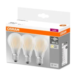 Osram LED-Leuchtmittel Base Glühlampenform Filament Matt E27 Warmweiss 60 W / 80 -Lampen & Leuchten affär 184342 2