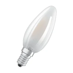 Osram LED-Leuchtmittel Base Kerzenform Filament Matt E14 Warmweiss 40 W / 470 Lm