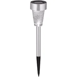 OBI LIGHTING OBI Solarspiess Edelstahl Mit Gedrehtem Glas