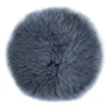 Fellteppich Echtfell Davos Rund Grau 100 Cm
