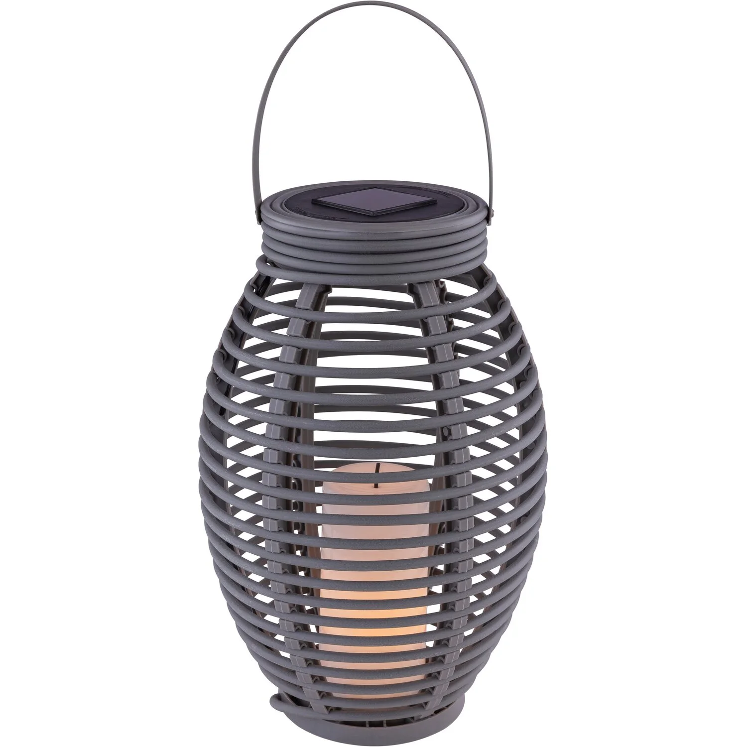 Globo LED-Solaraussenleuchte Mit Feuereffekt Kunststoff Grau 0,06 W/ 3'000 K 1 Globo LED-Solaraussenleuchte Mit Feuereffekt Kunststoff Grau 0,06 W/ 3'000 K