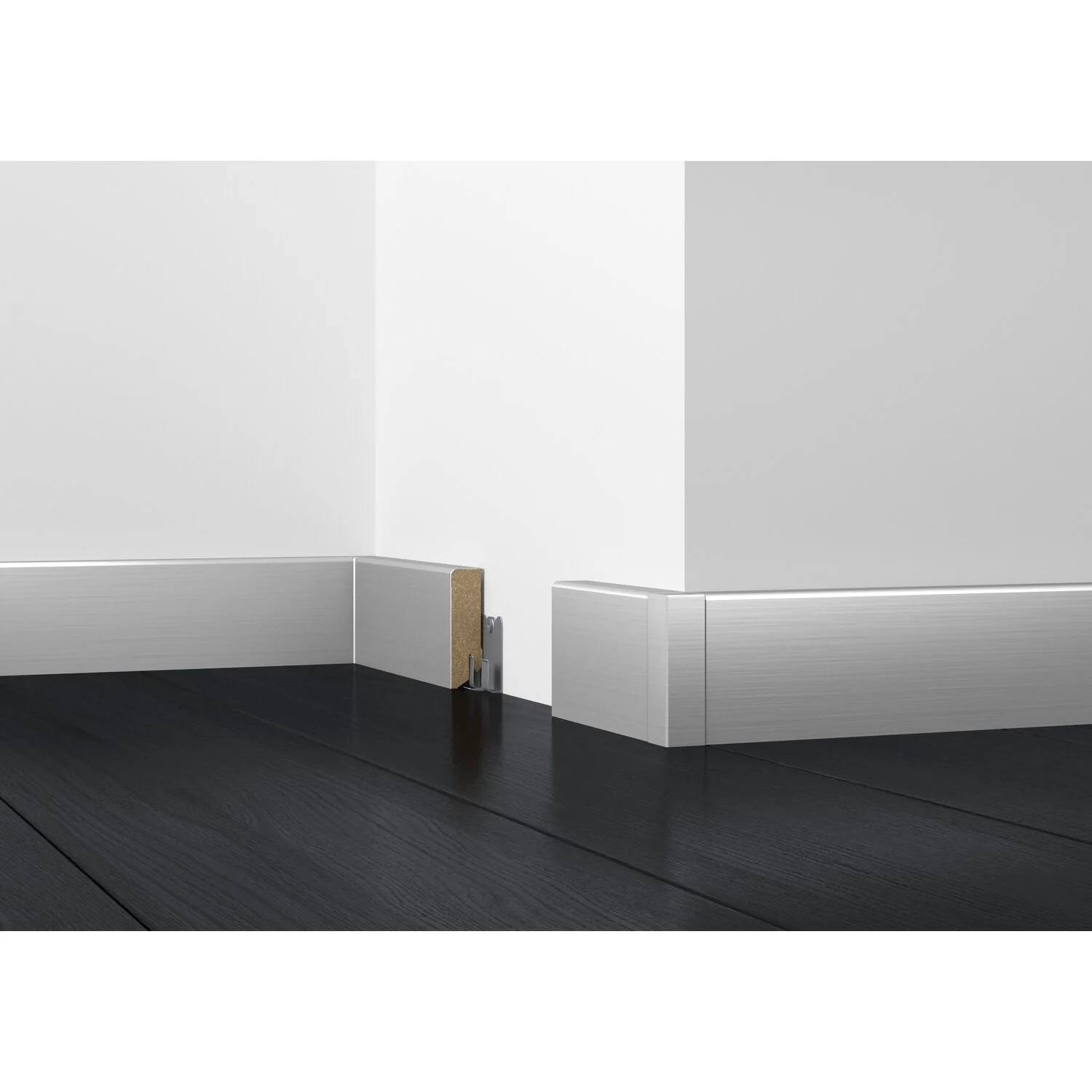 Sockelleiste White & Black Cubica Edelstahl 40 X 18 Mm / Länge 2,4 M 2 Sockelleiste White & Black Cubica Edelstahl 40 X 18 Mm / Länge 2,4 M – Bild 2