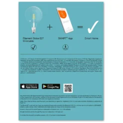 Ledvance Smart+ Bluetooth LED-Leuchtmittel Globe Filament E27 Dimmbar Warmweiss -Lampen & Leuchten affär 215562 11
