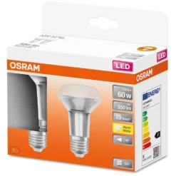 Osram LED-Reflektorlampe R63 / E27 Matt Warmweiss 4,3 W / 345 Lm / 2 Stk. -Lampen & Leuchten affär 215647 4