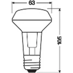 Osram LED-Reflektorlampe R63 / E27 Matt Warmweiss 4,3 W / 345 Lm / 2 Stk. -Lampen & Leuchten affär 215647 6