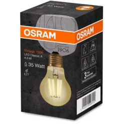 Osram LED-Leuchtmittel 1906 Glühlampenform Filament E27 Gold Warmweiss 35 W / 41 -Lampen & Leuchten affär 215977 3