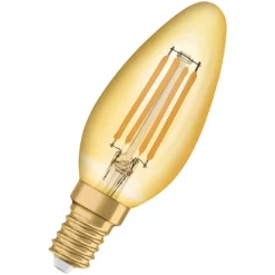 Osram LED-Leuchtmittel 1906 Kerzenform Filament E14 Gold Warmweiss 35 W / 420 Lm