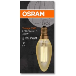 Osram LED-Leuchtmittel 1906 Kerzenform Filament E14 Gold Warmweiss 35 W / 420 Lm -Lampen & Leuchten affär 215980 4