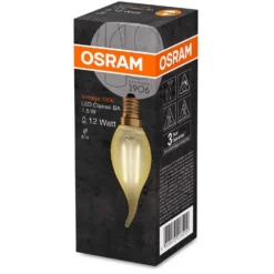 Osram LED-Leuchtmittel 1906 Kerzenform Filament E14 Gold Warmweiss 12 W / 120 Lm -Lampen & Leuchten affär 215981 3
