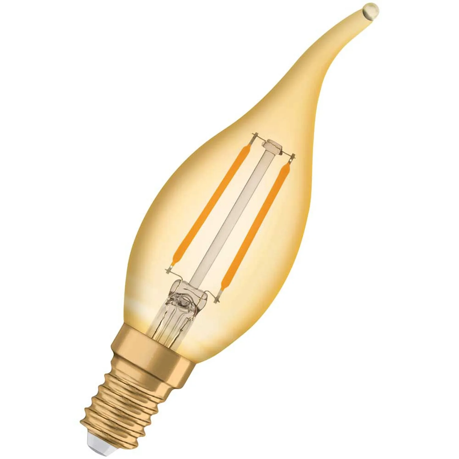 Osram LED-Leuchtmittel 1906 Kerzenform Filament E14 Gold Warmweiss 22 W / 220 Lm 1 Osram LED-Leuchtmittel 1906 Kerzenform Filament E14 Gold Warmweiss 22 W / 220 Lm