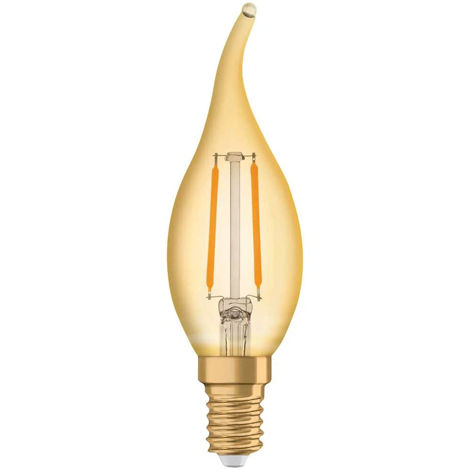 Osram LED-Leuchtmittel 1906 Kerzenform Filament E14 Gold Warmweiss 22 W / 220 Lm 5 Osram LED-Leuchtmittel 1906 Kerzenform Filament E14 Gold Warmweiss 22 W / 220 Lm – Bild 5