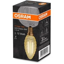 Osram LED-Leuchtmittel 1906 Kerzenform Filament E14 Gold Warmweiss 12 W / 120 Lm -Lampen & Leuchten affär 215983 3