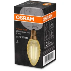 Osram LED-Leuchtmittel 1906 Kerzenform Filament E14 Gold Warmweiss 22 W / 220 Lm 7 Osram LED-Leuchtmittel 1906 Kerzenform Filament E14 Gold Warmweiss 22 W / 220 Lm -Lampen & Leuchten affär 215984 3