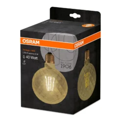 Osram LED-Leuchtmittel 1906 Pinecone Filament E27 Gold Warmweiss 40 W / 470 Lm -Lampen & Leuchten affär 215988 3