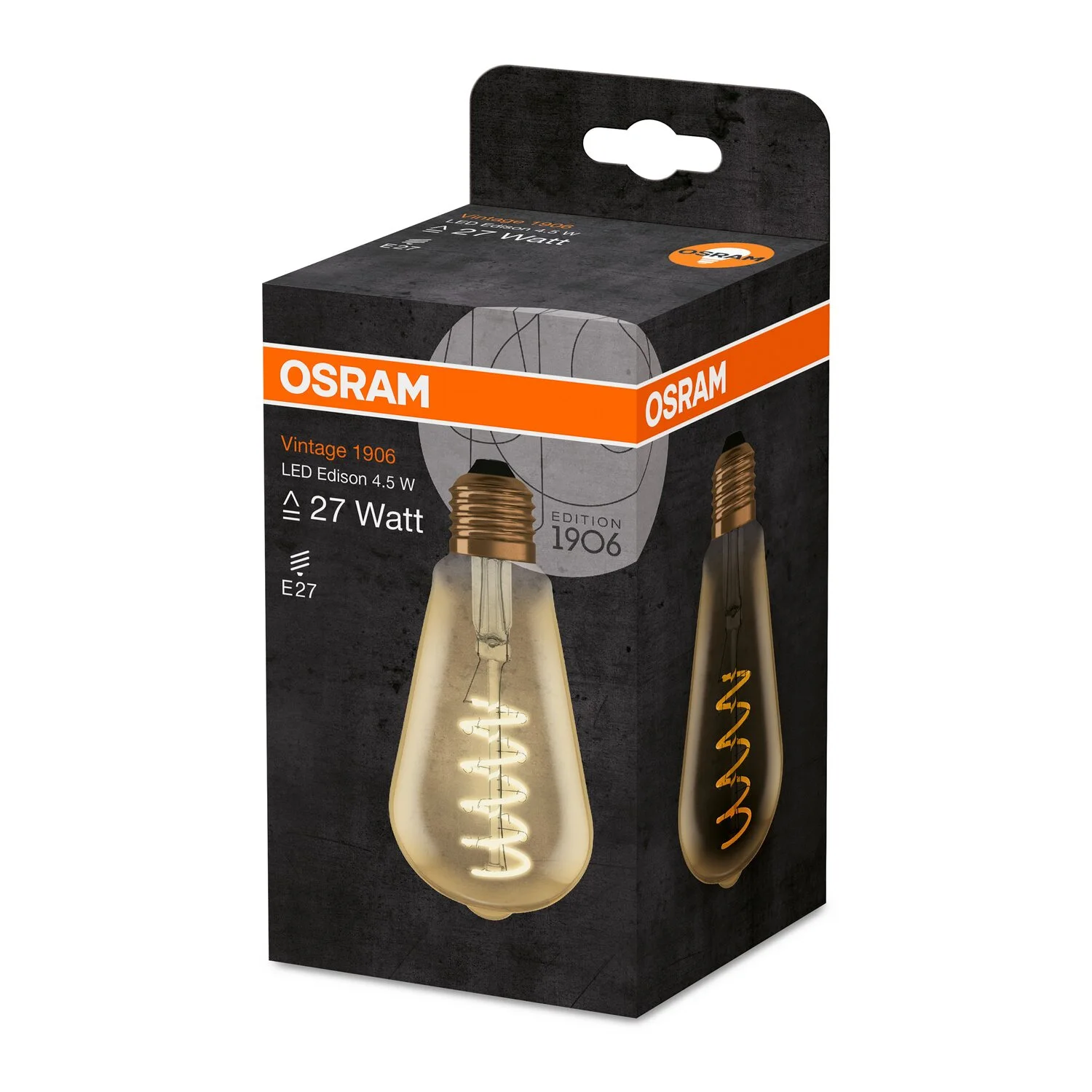 Osram LED-Leuchtmittel 1906 Edisonform Filament E27 Gold Warmweiss 28 W / 250 Lm 4 Osram LED-Leuchtmittel 1906 Edisonform Filament E27 Gold Warmweiss 28 W / 250 Lm – Bild 4