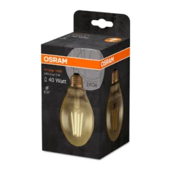 Osram LED-Leuchtmittel 1906 Oval Filament E27 Gold Warmweiss 40 W / 470 Lm -Lampen & Leuchten affär 216002 2