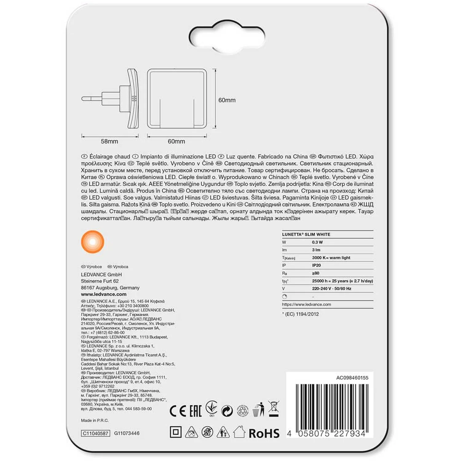 Ledvance LED-Steckdosenlicht Nachtlicht Lunetta Slim Warmweiss Tag-Nacht-Sensor 9 Ledvance LED-Steckdosenlicht Nachtlicht Lunetta Slim Warmweiss Tag-Nacht-Sensor – Bild 9