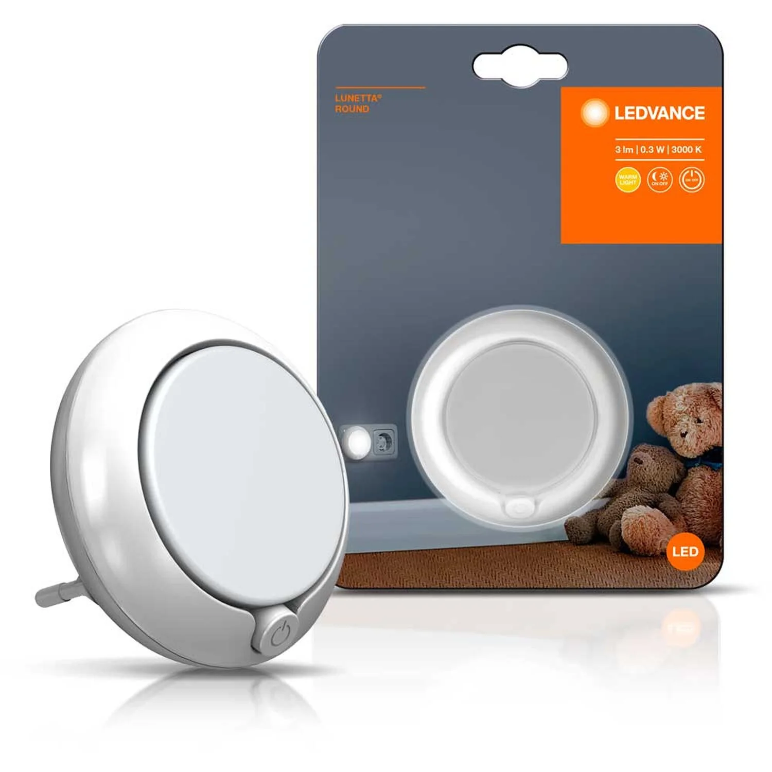 Ledvance LED-Steckdosenlicht Nachtlicht Lunetta Round Warmweiss On/Off-Schalter 6 Ledvance LED-Steckdosenlicht Nachtlicht Lunetta Round Warmweiss On/Off-Schalter – Bild 6