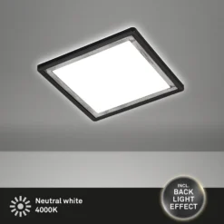 Brilo LED-Panel Slim Deco Schwarz-Silber 293 X 293 Mm / 1 X LED / 18 W 13 Brilo LED-Panel Slim Deco Schwarz-Silber 293 X 293 Mm / 1 X LED / 18 W -Lampen & Leuchten affär 220286 2